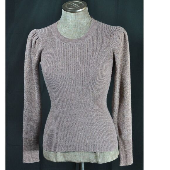 Rebecca Taylor Sweaters - Rebecca Taylor Copper Metallic Wool Alpaca Ribbed Sweater - XS